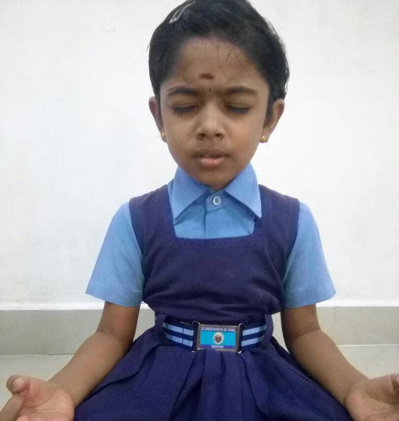 girl meditating